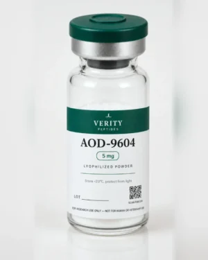 AOD-9604 research vial — lyophilized powder, research use only