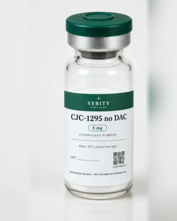 CJC-1295 (no DAC) research vial — lyophilized powder, research use only