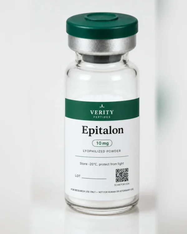 Epitalon research vial — lyophilized powder, research use only