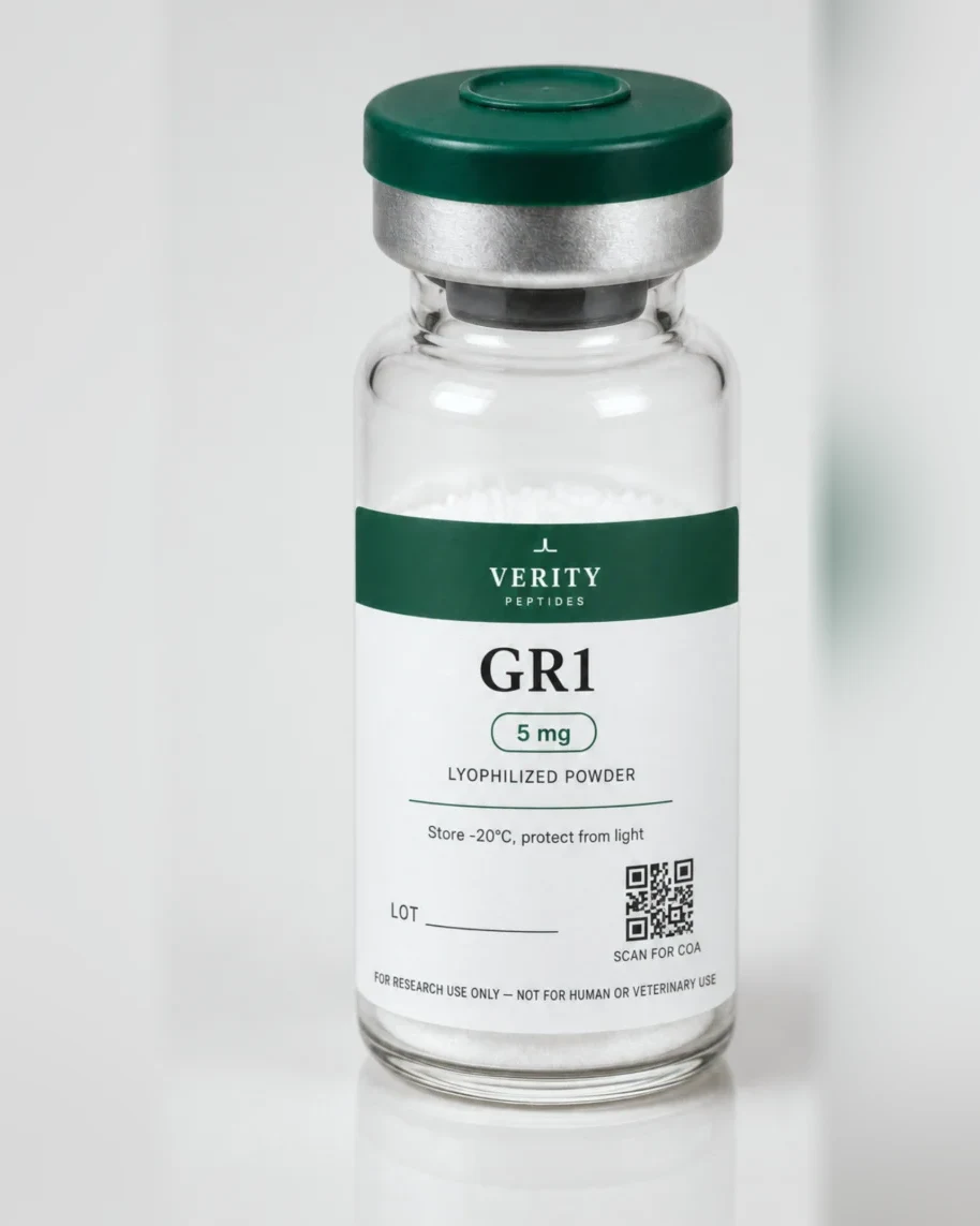 GR1 research vial — lyophilized powder, research use only
